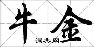 胡问遂牛金行书怎么写