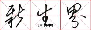骆恒光新生界草书怎么写