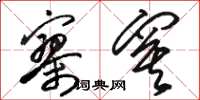 骆恒光寥寞草书怎么写