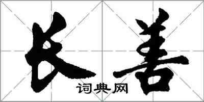 胡问遂长善行书怎么写