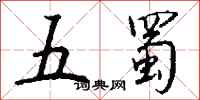 钱沛云五蜀行书怎么写