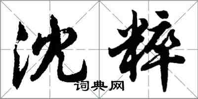 胡问遂沈粹行书怎么写