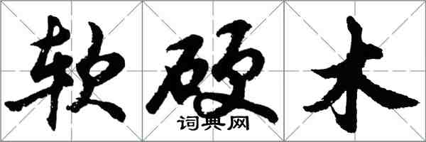 胡问遂软硬木行书怎么写