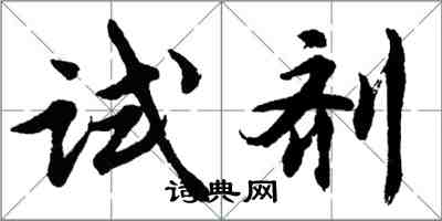 胡问遂试剂行书怎么写