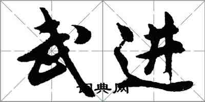 胡问遂武进行书怎么写