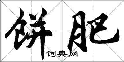 胡问遂饼肥行书怎么写