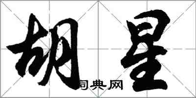 胡问遂胡星行书怎么写