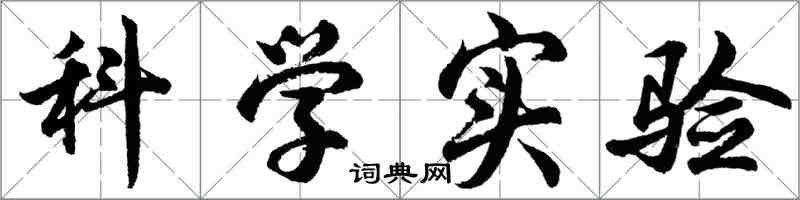 胡问遂科学实验行书怎么写