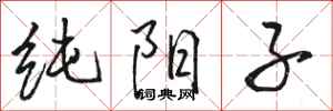 骆恒光纯阳子行书怎么写