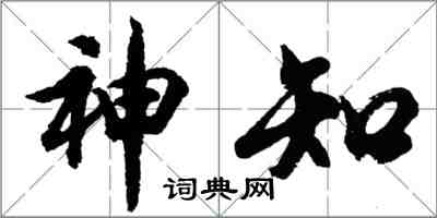 胡问遂神知行书怎么写