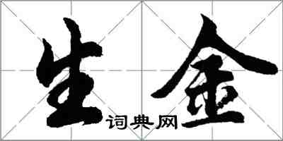 胡问遂生金行书怎么写