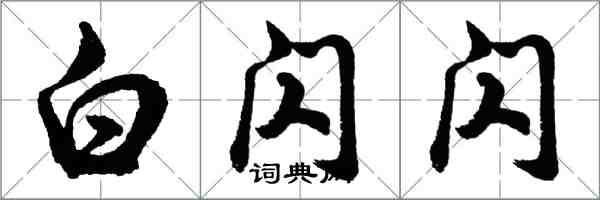胡问遂白闪闪行书怎么写