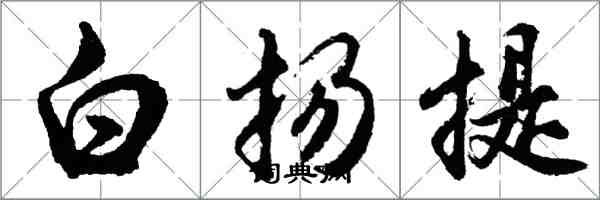 胡问遂白扬提行书怎么写