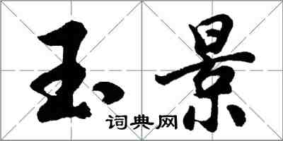 胡问遂玉景行书怎么写