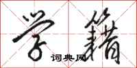 骆恒光学籍行书怎么写