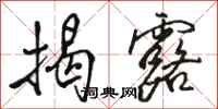 骆恒光揭露行书怎么写