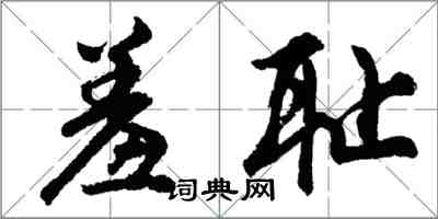 胡问遂羞耻行书怎么写