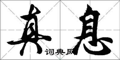 胡问遂真息行书怎么写