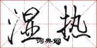 骆恒光湿热行书怎么写
