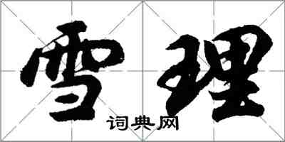 胡问遂雪理行书怎么写