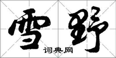 胡问遂雪野行书怎么写