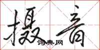骆恒光摄音行书怎么写