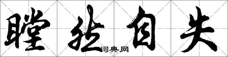 胡问遂瞠然自失行书怎么写