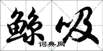 胡问遂鲸吸行书怎么写