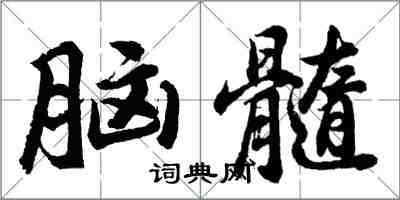 胡问遂脑髓行书怎么写