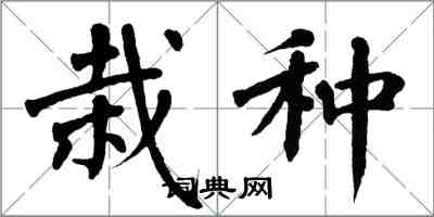 翁闿运栽种楷书怎么写