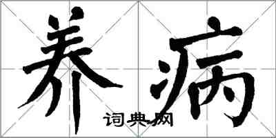 翁闿运养病楷书怎么写
