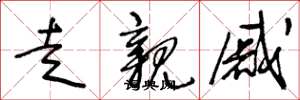 王冬龄走亲戚草书怎么写