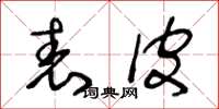 王冬龄表皮草书怎么写