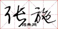 王冬龄张施草书怎么写