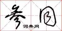 王冬龄参同草书怎么写