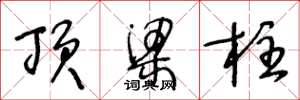 王冬龄顶梁柱草书怎么写