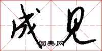 钱沛云成见行书怎么写