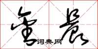 王冬龄金晨草书怎么写