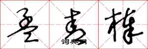 王冬龄孟青棒草书怎么写