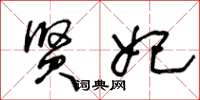 王冬龄贤妃草书怎么写