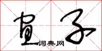王冬龄宜子草书怎么写