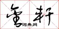 王冬龄金轩草书怎么写