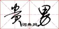 王冬龄贵男草书怎么写