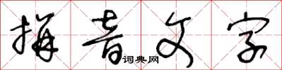 王冬龄拼音文字草书怎么写