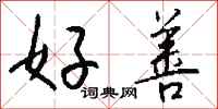 钱沛云好善行书怎么写