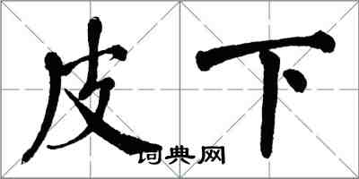 翁闿运皮下楷书怎么写