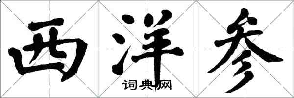 翁闿运西洋参楷书怎么写