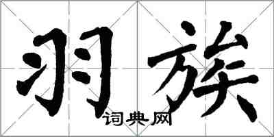 翁闿运羽族楷书怎么写