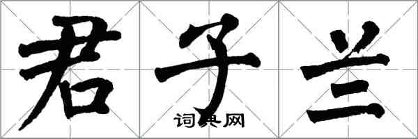 翁闿运君子兰楷书怎么写