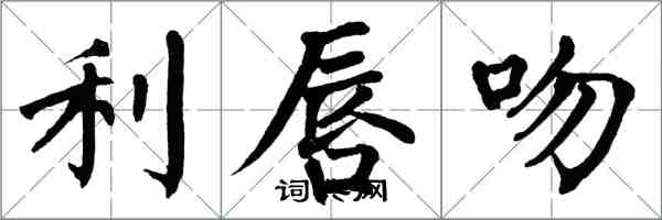翁闿运利唇吻楷书怎么写
